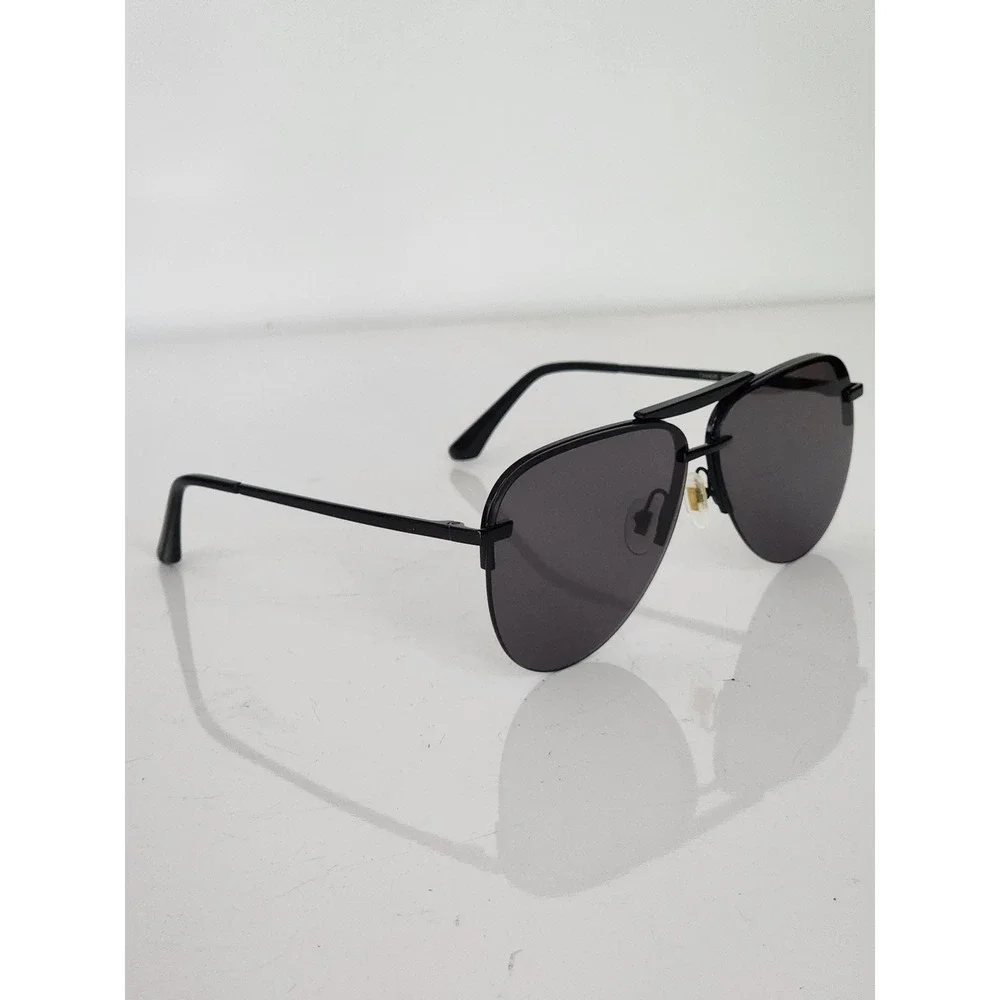DIFF Tahoe BK-GR181 Black Metal Aviator Sunglasses Black Lens Mens Eyewear